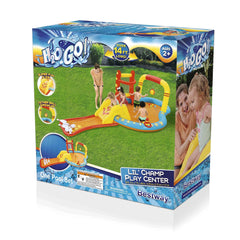 Bestway Lil Champ Play Center removable slide permits extra play space