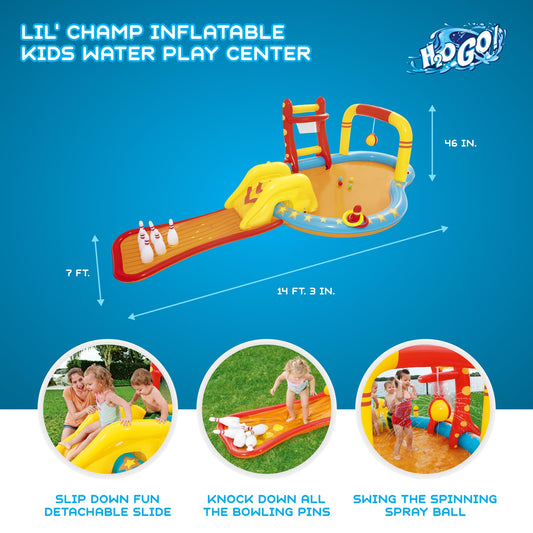 Bestway Lil Champ Play Center ring toss setup encourages coordination for group play