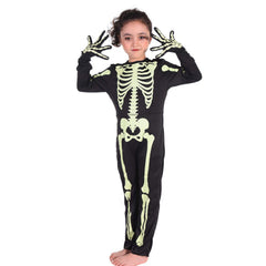 Besutolife Skelebone full-body glow-in-the-dark skeleton costume for kids.