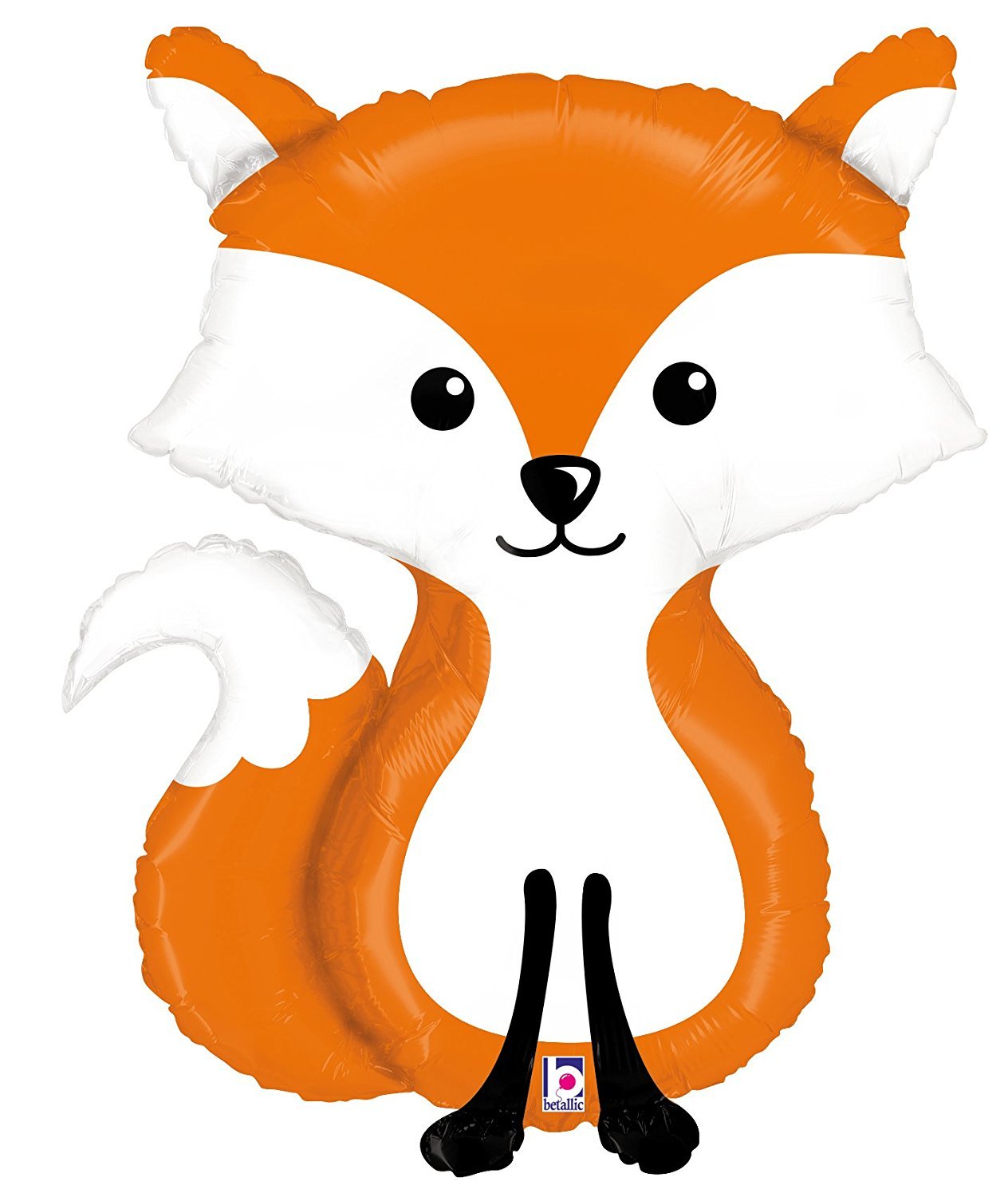 Betallic Woodland Fox Critter 36-inch Mylar balloon adds whimsical charm to parties and photos.