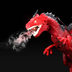Betheaces dragon eyes light up for a lifelike display.