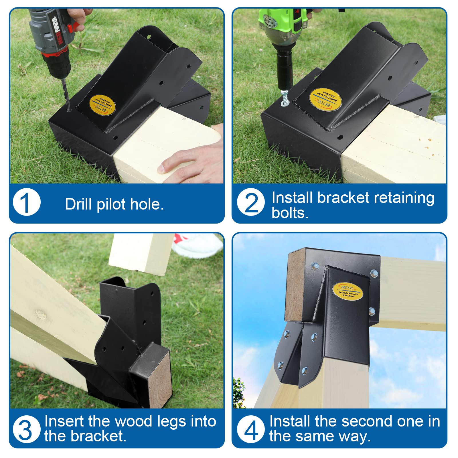 BETOOL screws and washers included for fast installation.