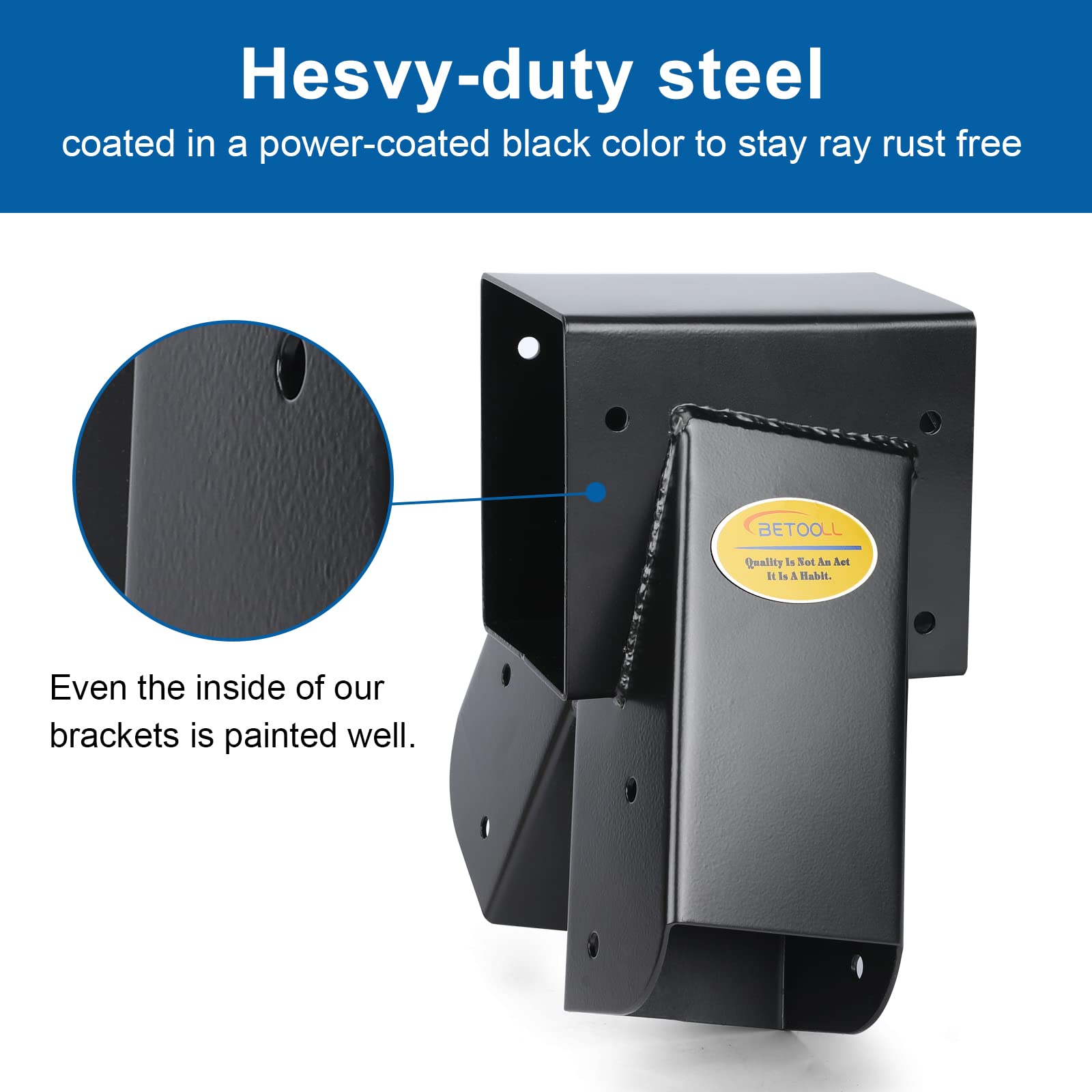 BETOOL heavy-gauge steel welded connections ensure lasting durability.
