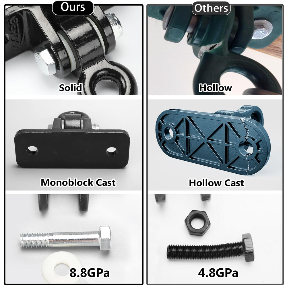 BETOOLL black anti-rust coated swing hanger for outdoor conditions