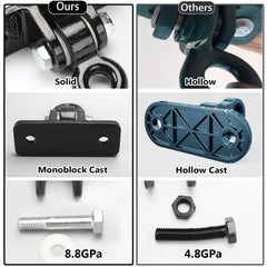BETOOLL black anti-rust coated swing hanger for outdoor conditions