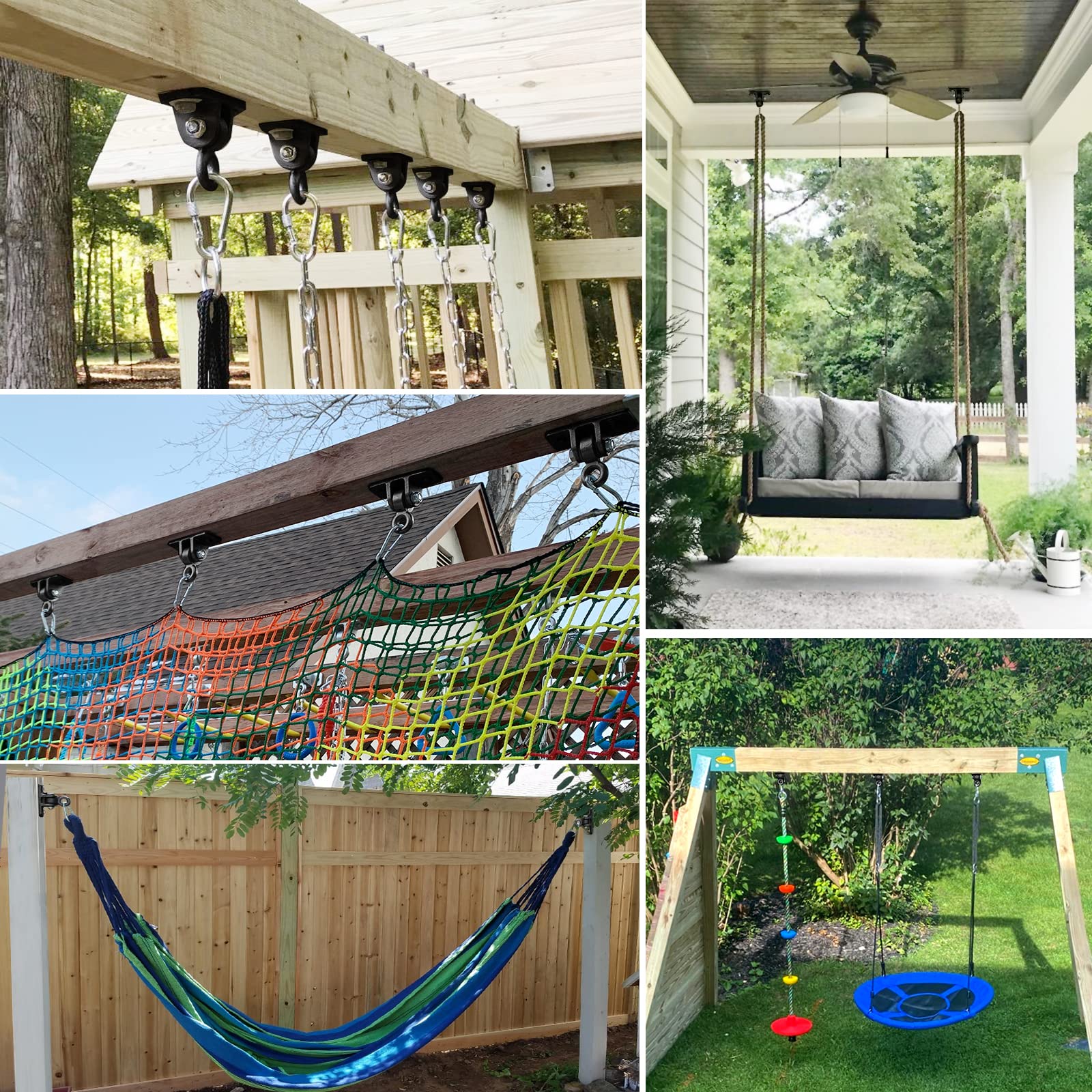 BETOOLL outdoor porch swing hanger suitable for wooden beams
