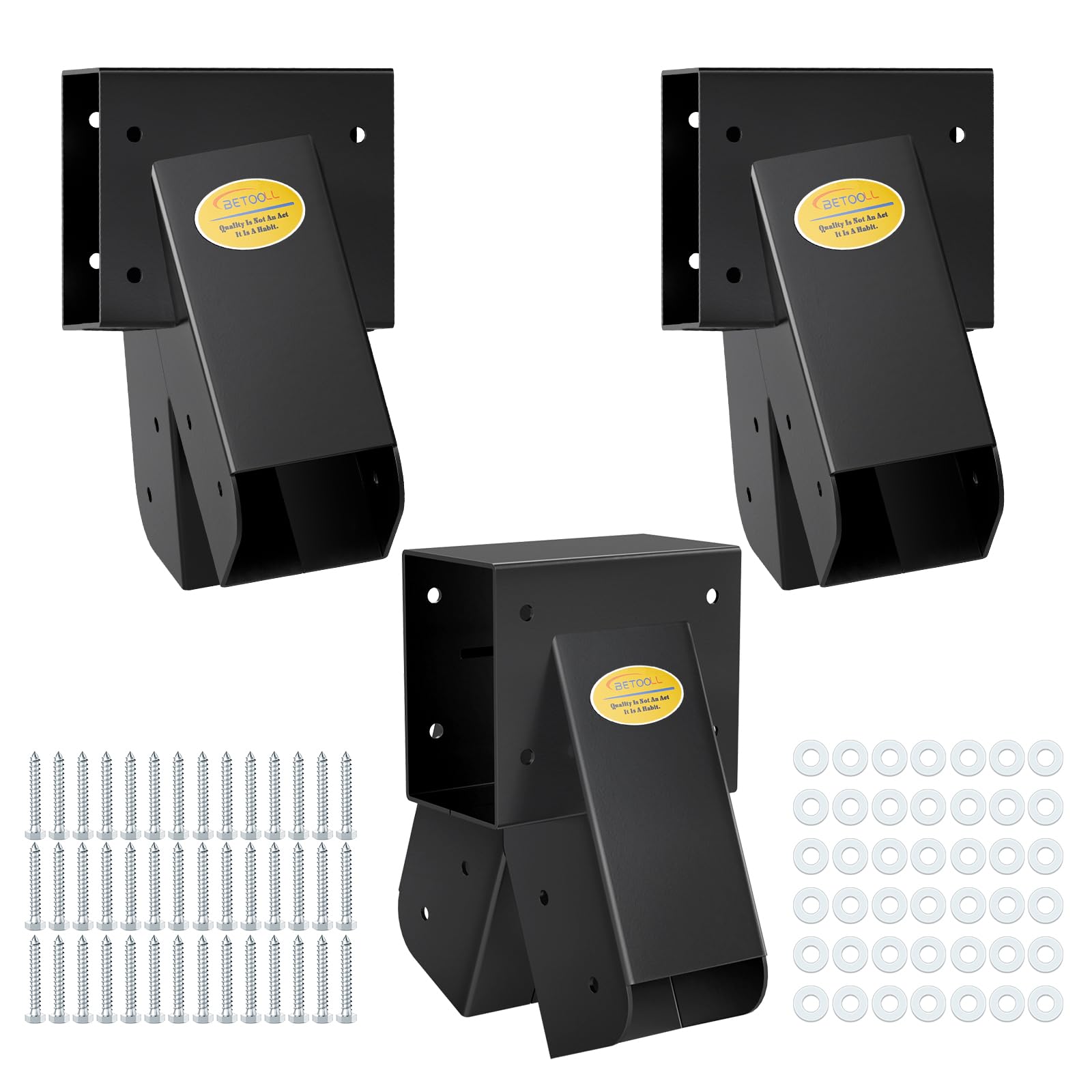 BETOOLL A-frame swing brackets shown for sturdy mounting in outdoor space