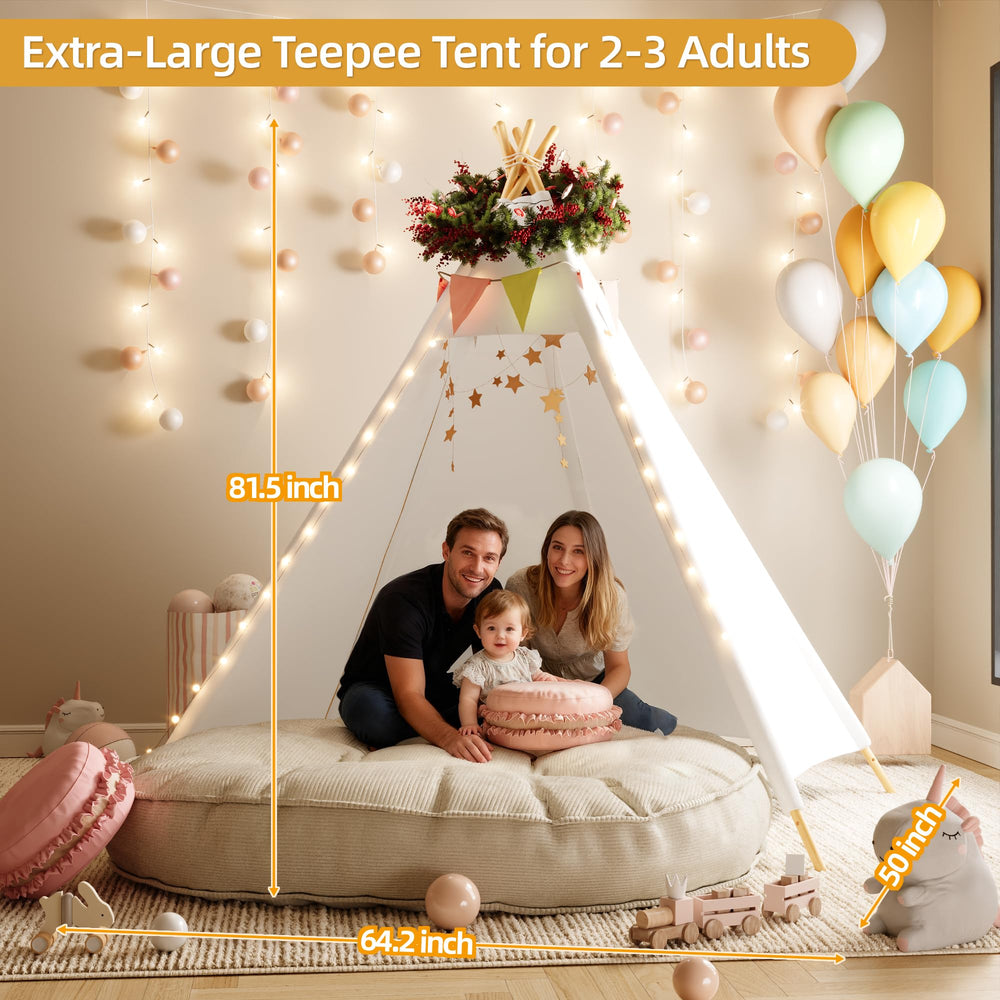 Betterhood family party teepee setup adds stylish focal point for gatherings