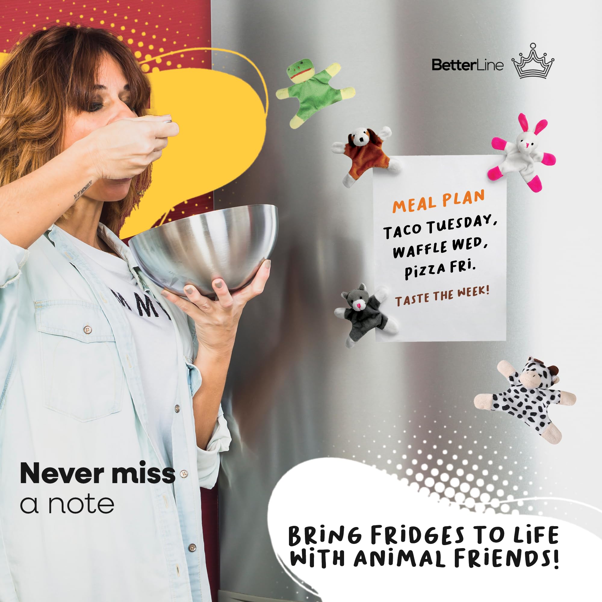 BETTERLINE bird-and-bug magnets bring color to your space and support pretend play.