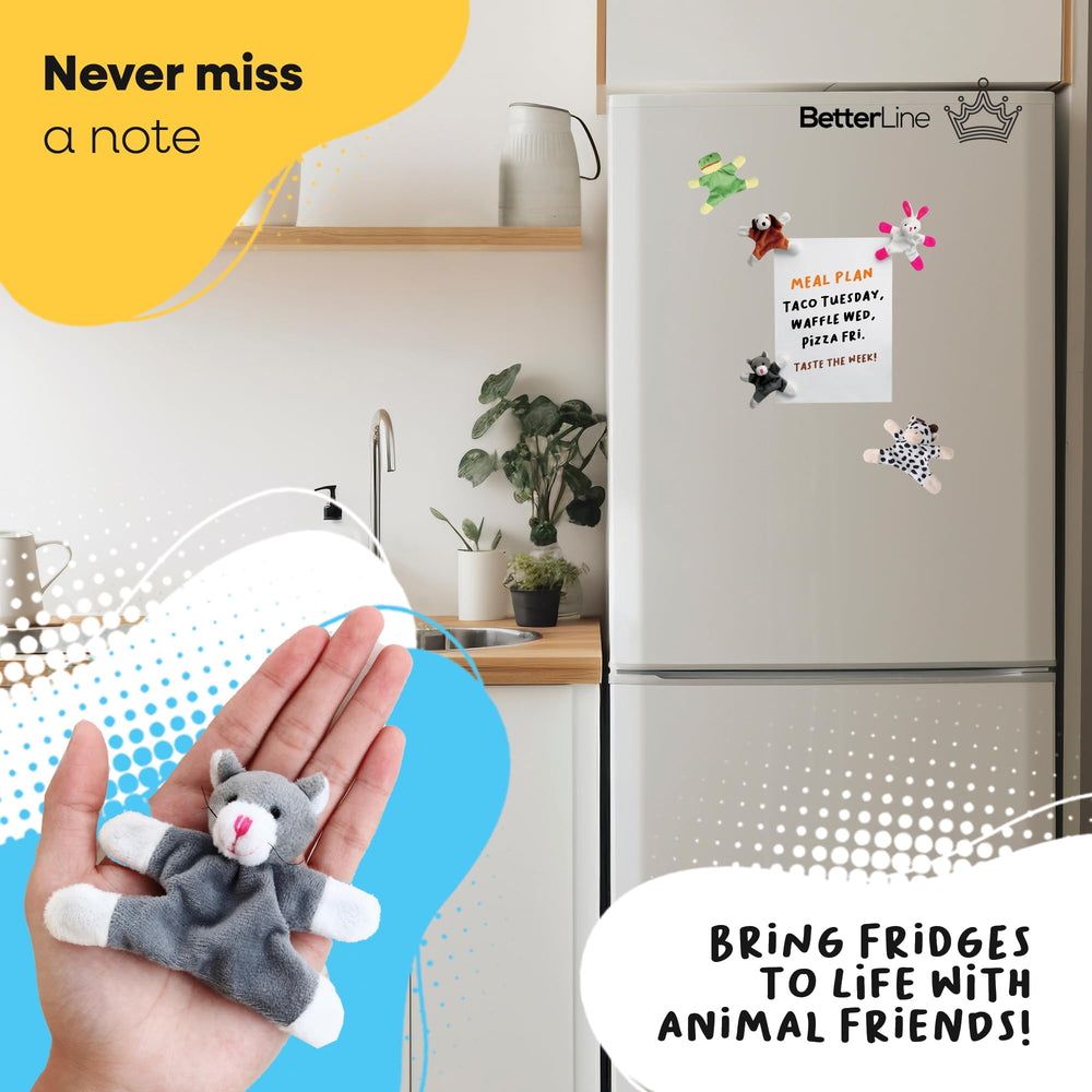 BETTERLINE pet-pal magnets invite cuddly play and classroom-friendly organization.