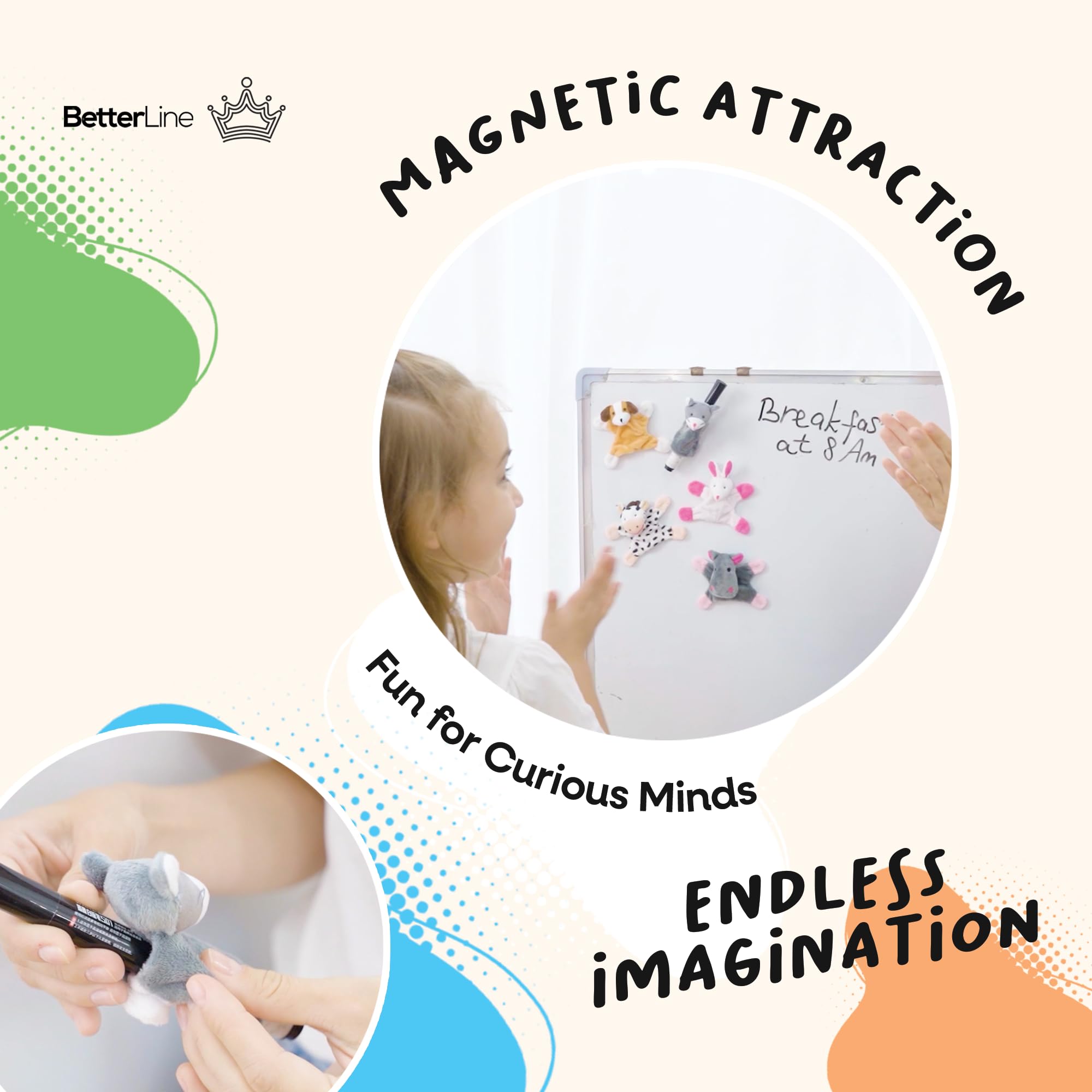 BETTERLINE safari buddies magnets add color to lockers and inspire storytelling adventures.