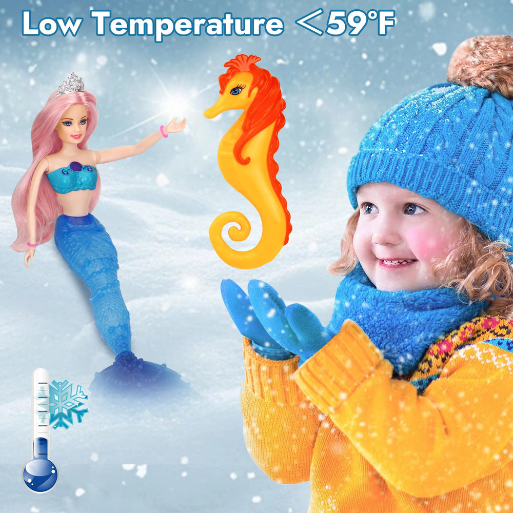 BETTINA vibrant purple hair detail adds glamour to mermaid toy.