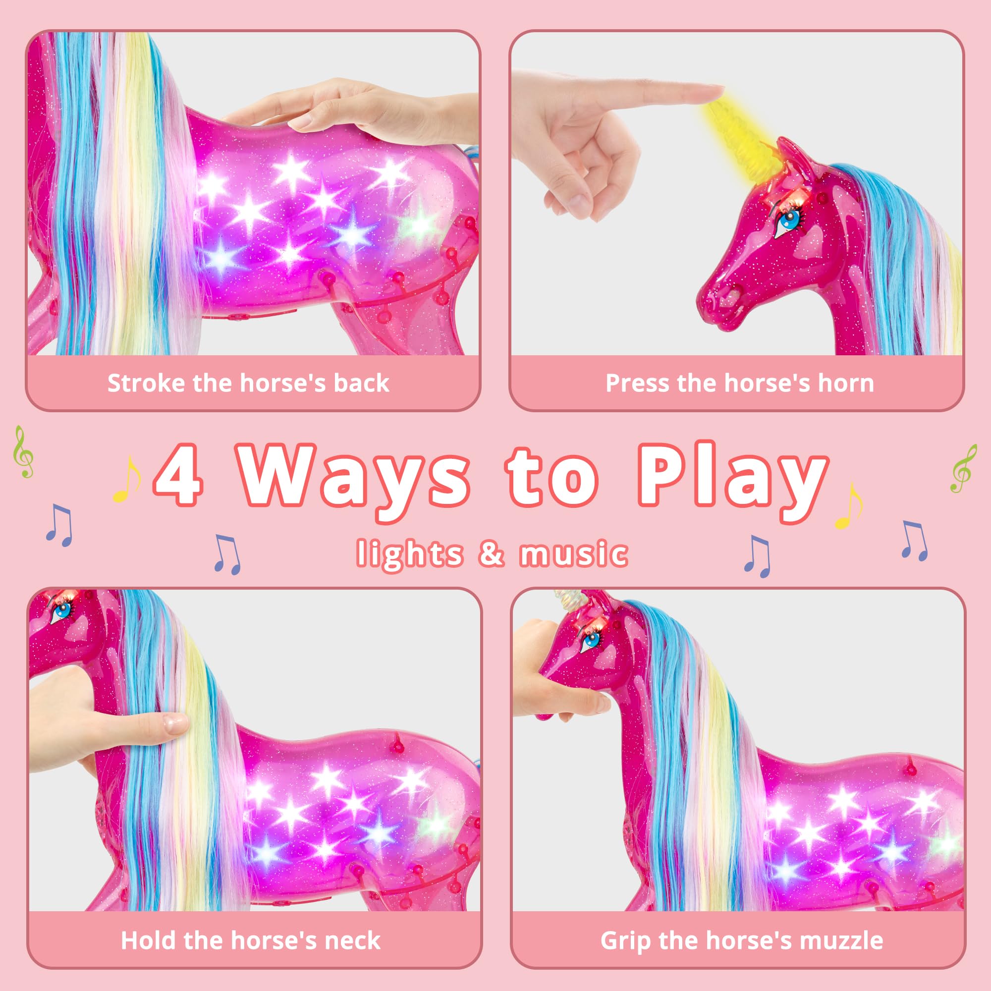 BETTINA Dreamy Unicorn body lights brighten pretend play