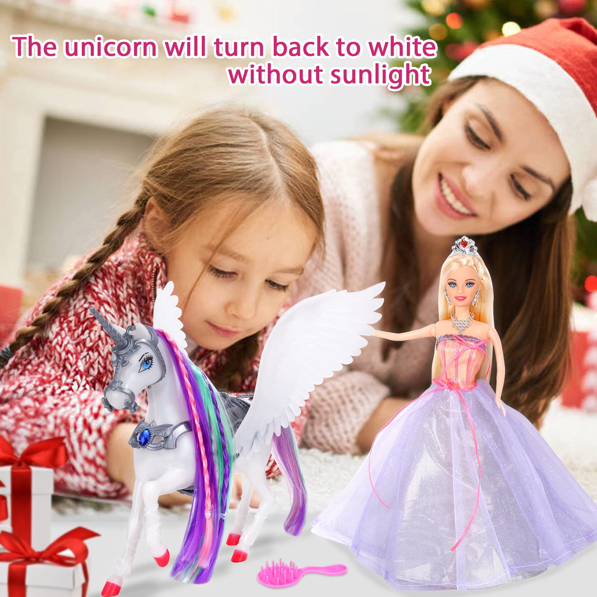 BETTINA unicorn with detachable saddle and wings for versatile play