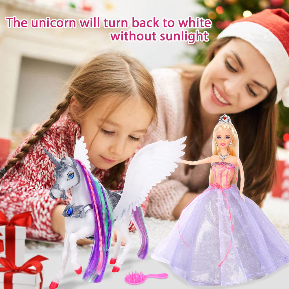 BETTINA unicorn with detachable saddle and wings for versatile play