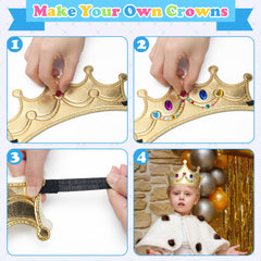 Bettoor crowns with adjustable back strap for kids.