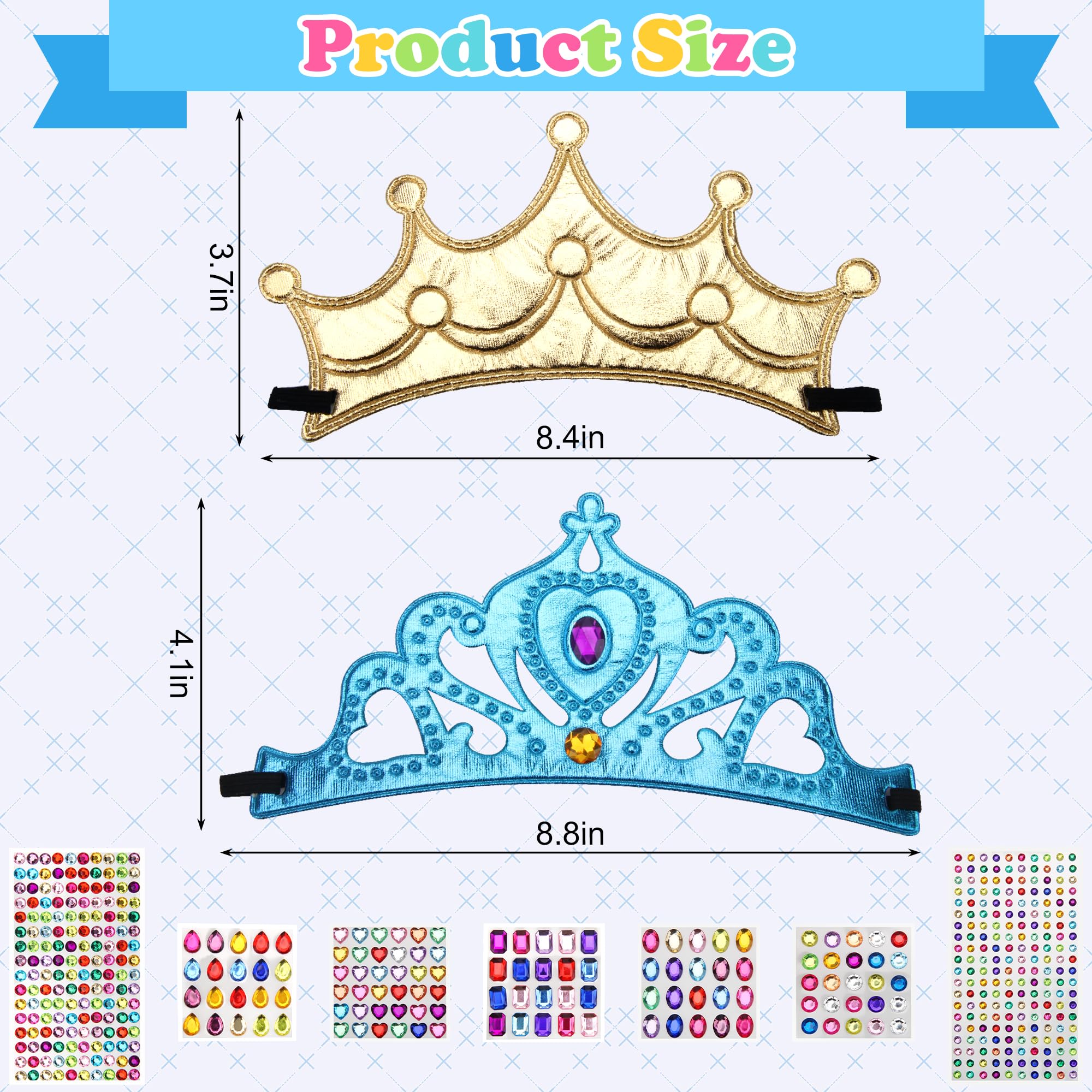 Bettoor rhinestone stickers 7 pieces to decorate crowns.