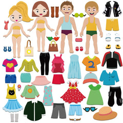 BEUNITONE 47-pcs felt board set with dolls for imaginative storytelling and preschool play.