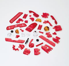 Beverly Crystal Puzzle Snoopy Flying Ace – assembly in progress with crystal-clear pieces.