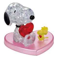 Beverly crystal puzzle Snoopy Hug Heart—31 pieces ready for display.