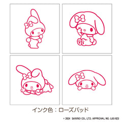 Beverly Sanrio My Melody stamp materials include wood and rubber