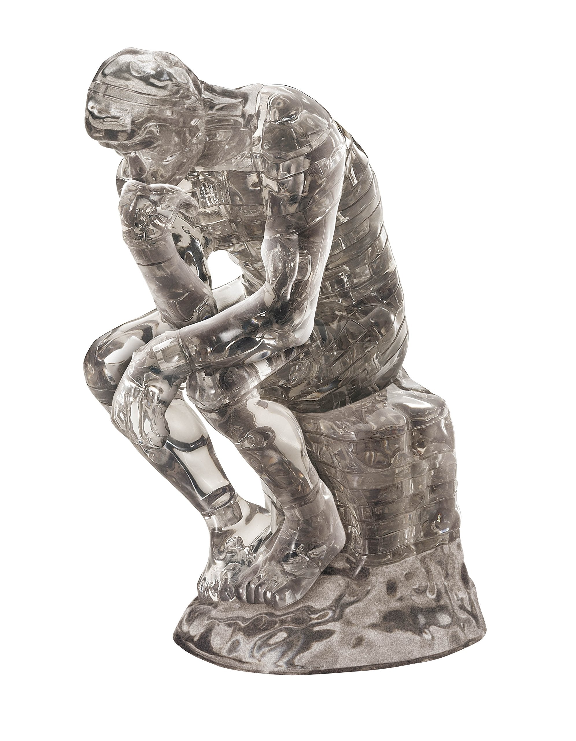 Beverly The Thinker 3D puzzle front view shows the crystal-clear sculpture outline