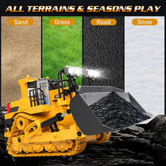 BEWEAI RC Bulldozer arrives gift-ready for easy gifting