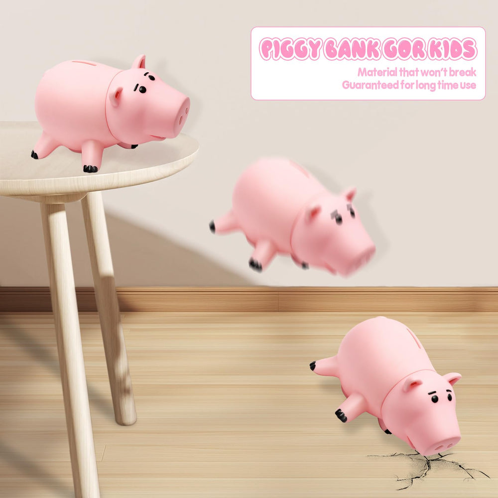 BewthU Hamm piggy bank shown with 7.5 inch height, ample savings capacity.