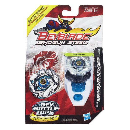Beyblade Berserker Behemoth in stadium battle scene highlighting online battles