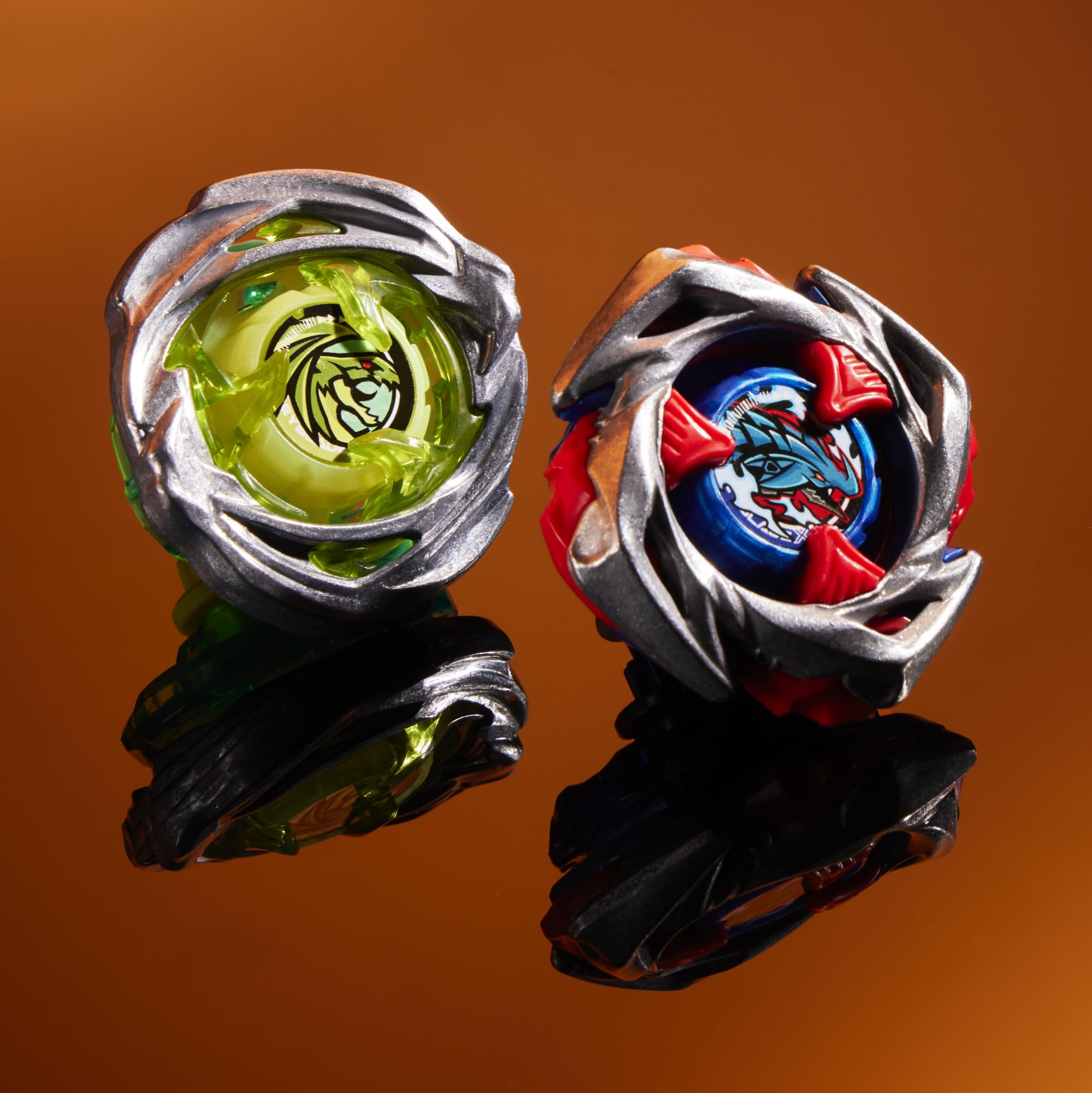 Beyblade BEY BBX Seward Impact Drake top in action.