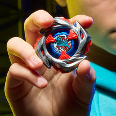 Beyblade BEY BBX Seward two-launchers setup ready to duel.