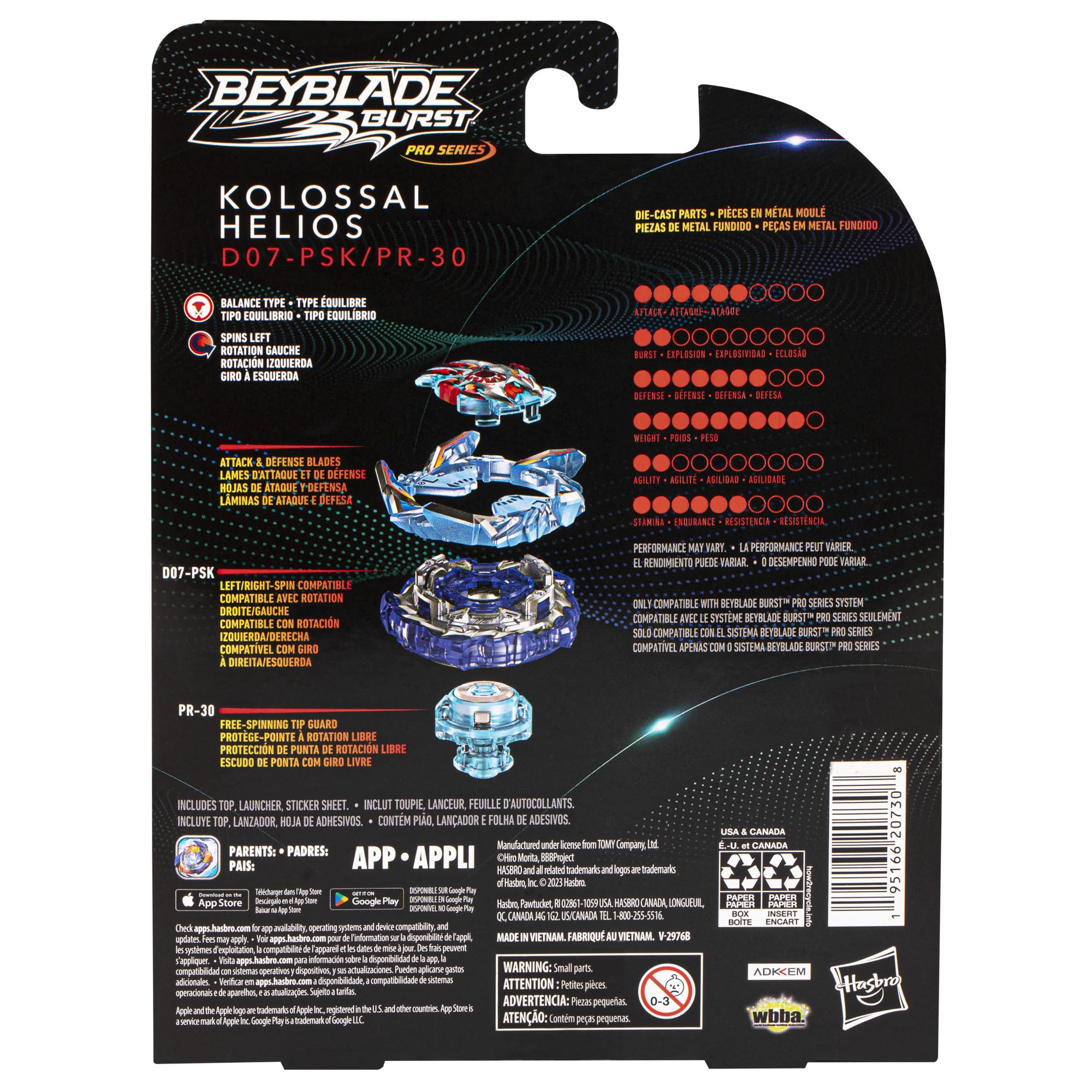 Die-cast metal parts add weight and stability to Kolossal Helios.