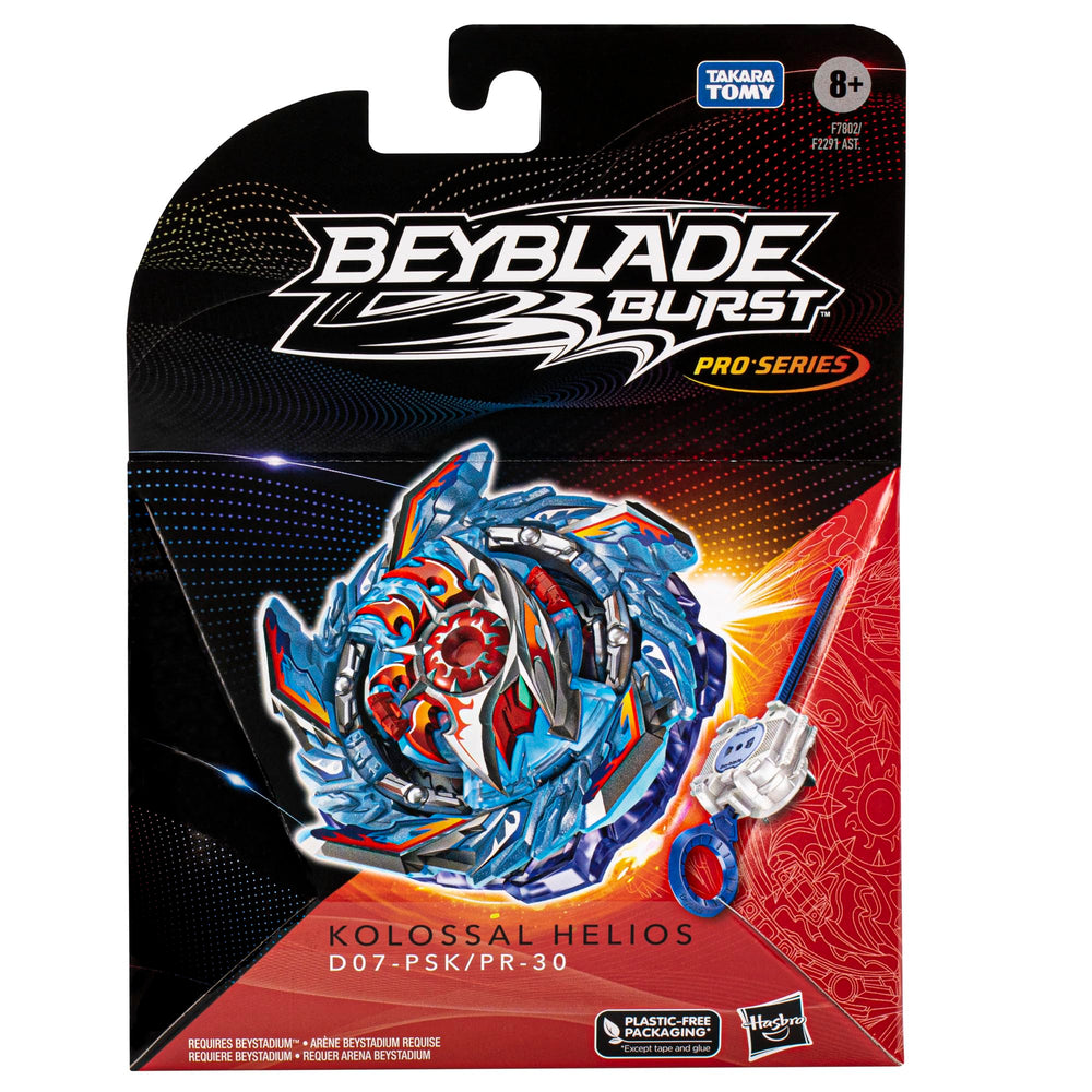 Left-spin launcher bundled with Kolossal Helios for immediate battle use.