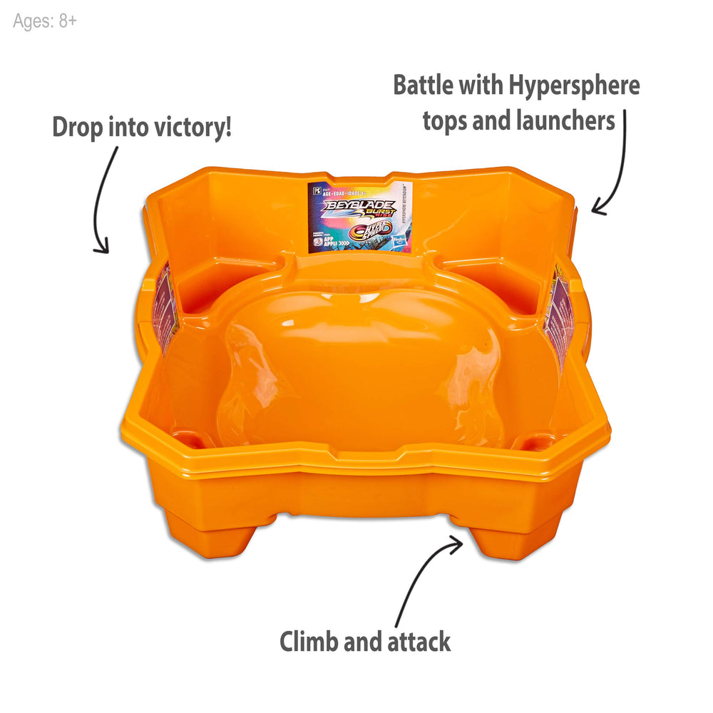 Beyblade Burst Rise Hypersphere Beystadium side view ideal for vertical climb strategies.