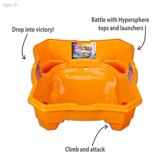 Beyblade Burst Rise Hypersphere Beystadium side view ideal for vertical climb strategies.