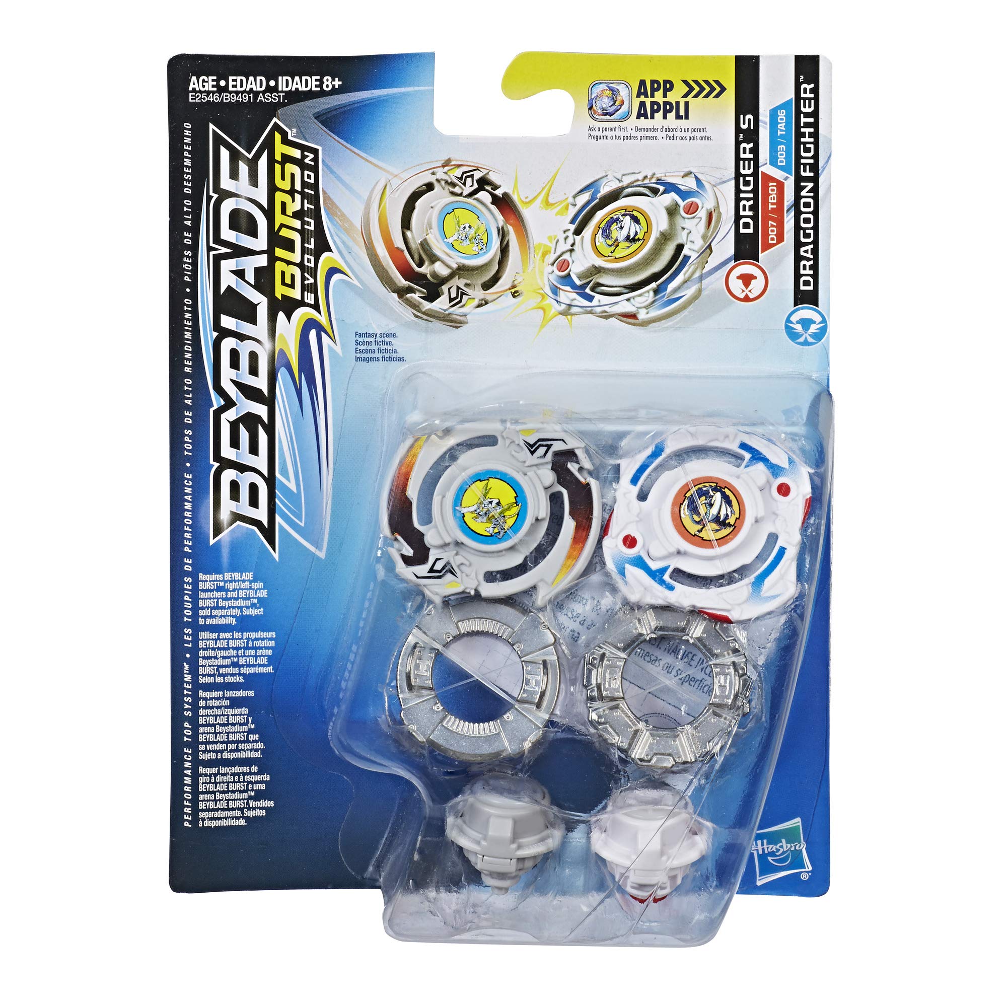 Beyblade Dragoon F top action shot highlighting dynamic battle potential.