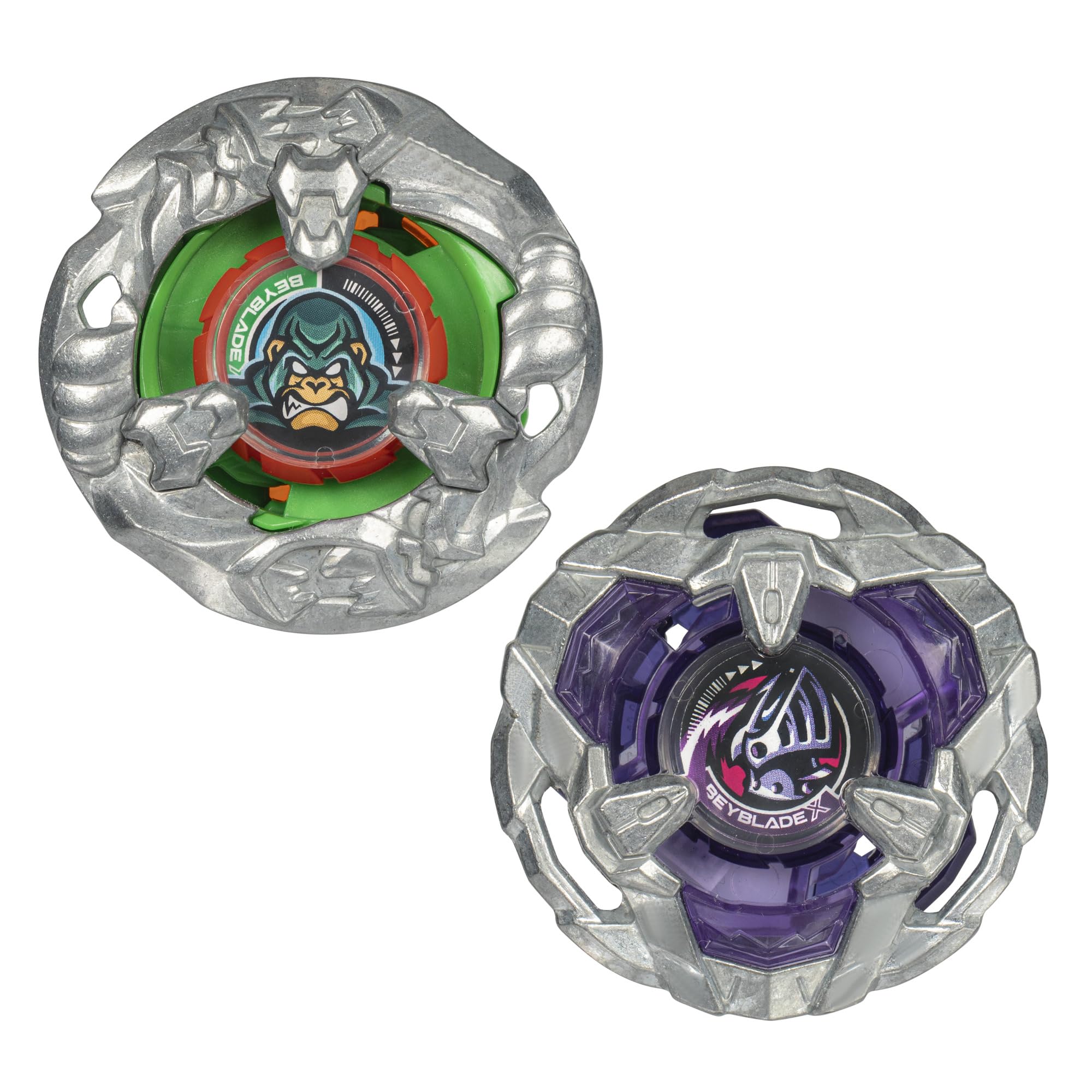 Beyblade Helm Knight 5-80T top balancing defense and stamina in flight.