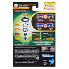 Beyblade QuadDrive app scan feature enabling virtual battles and extended play.