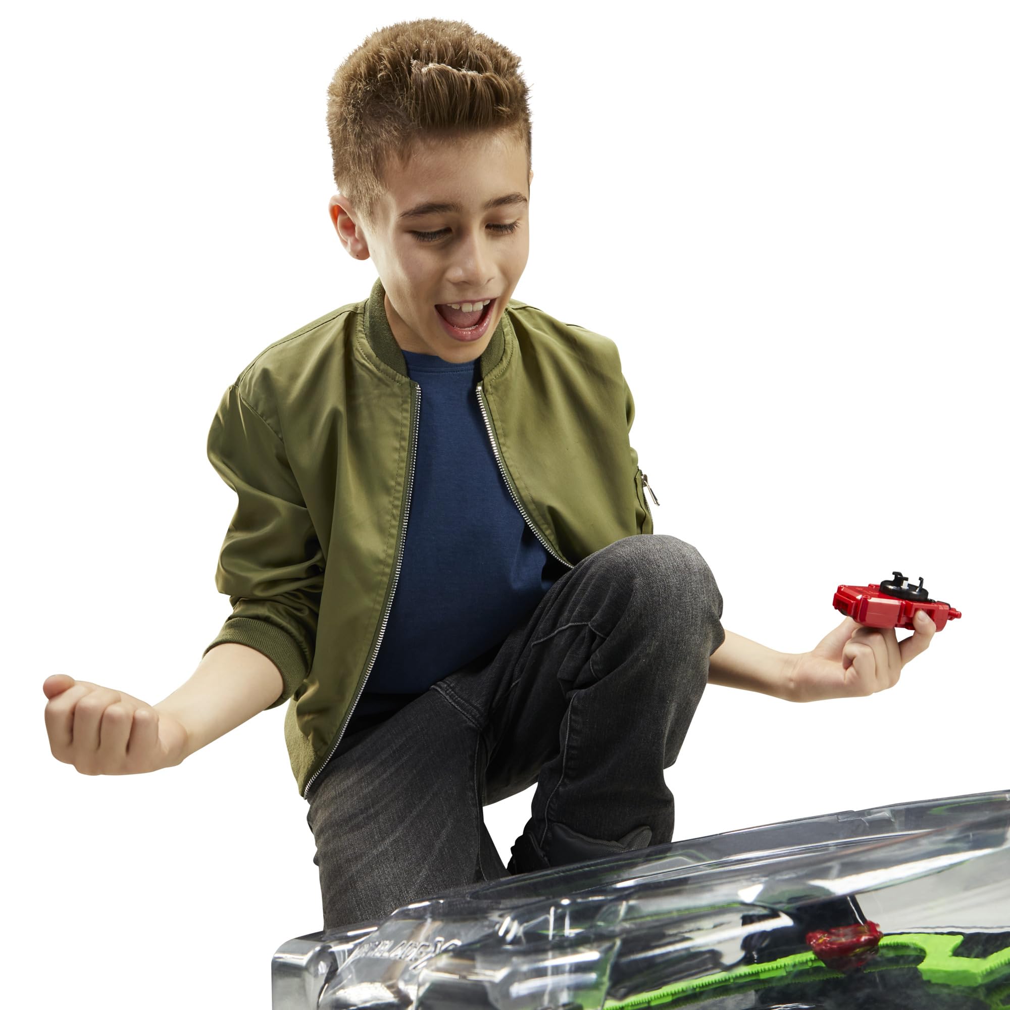 App-linked digital battles connect you with Beyblade X players.