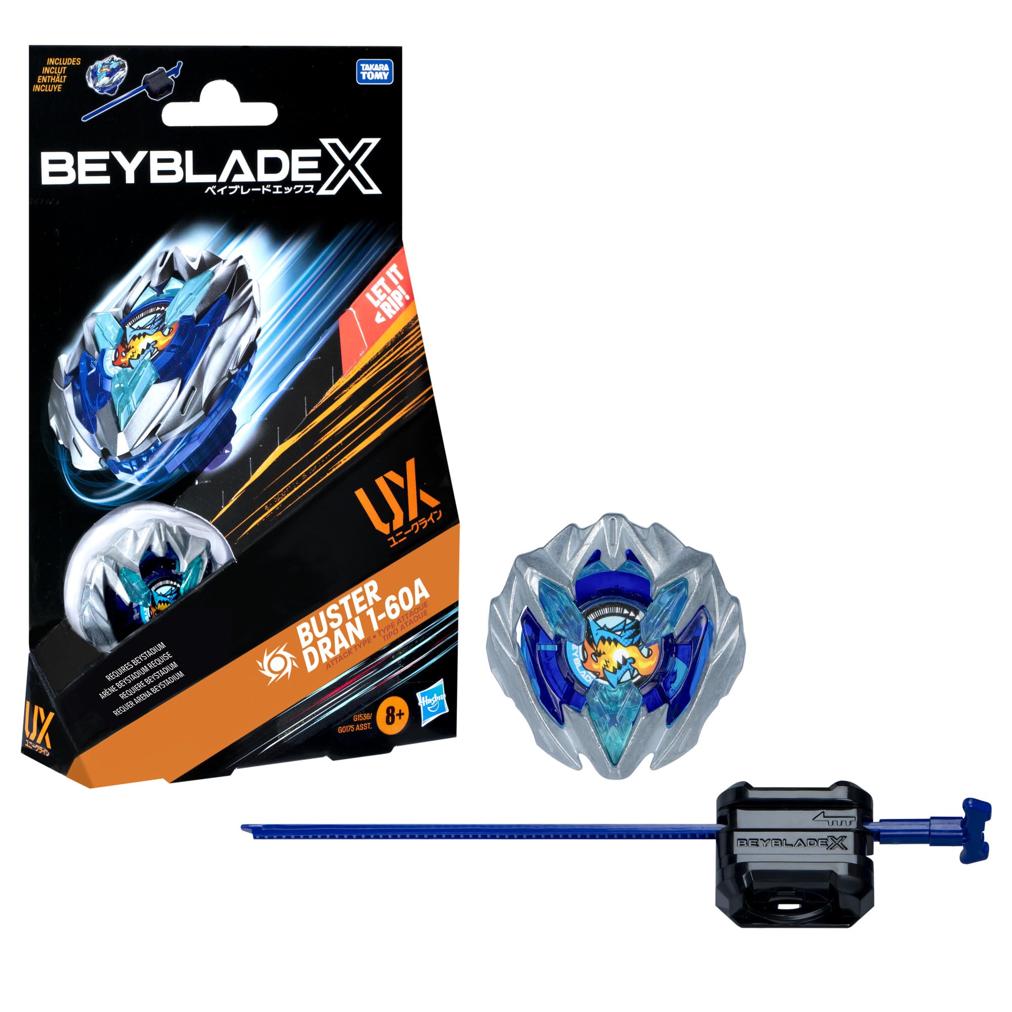 Beyblade X Buster Dran 1-60A UX top ready for fast-paced battles
