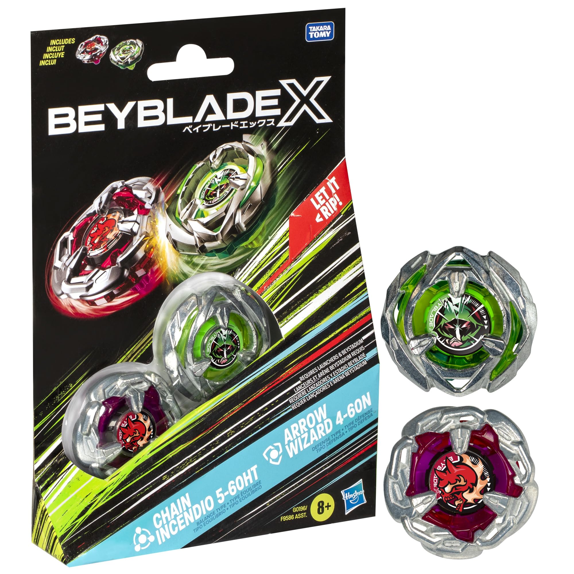 Beyblade X Chain Incendio top ready for fast, competitive battles.