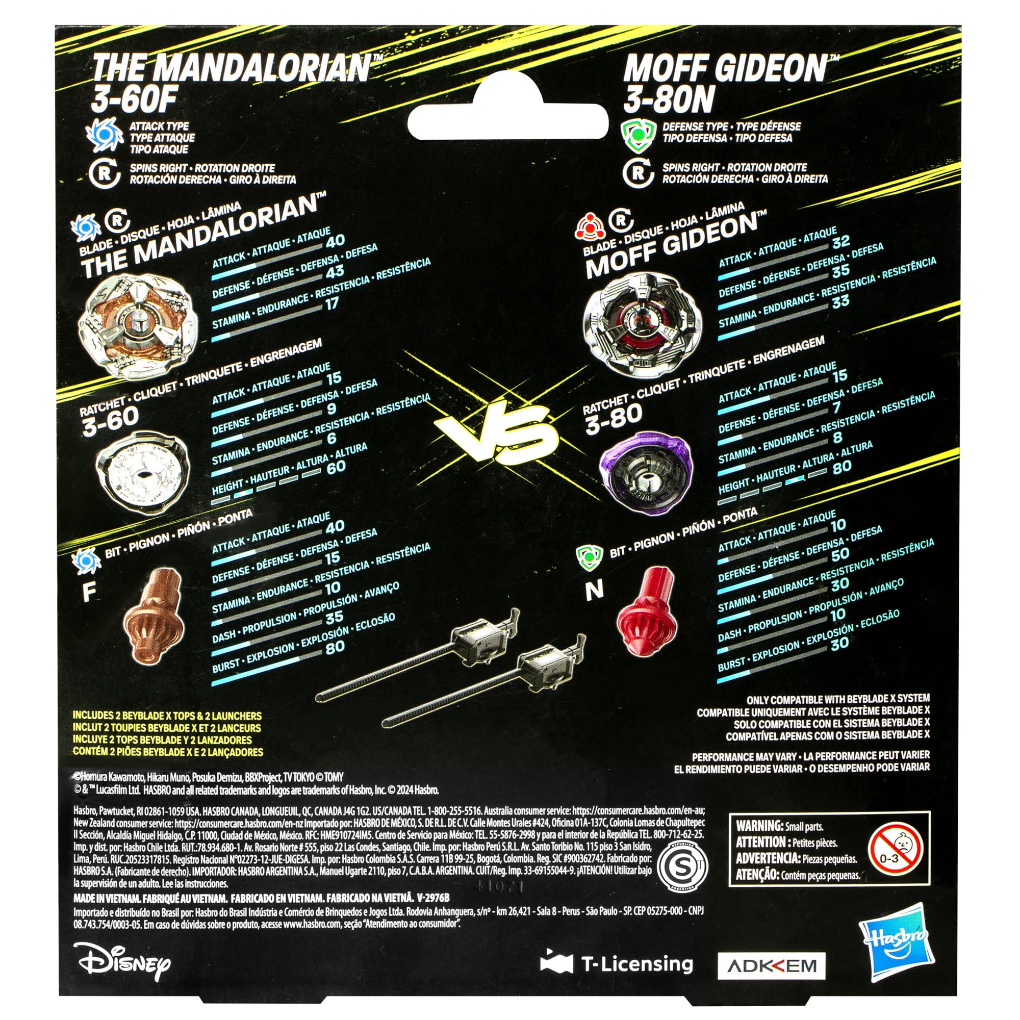 Beyblade X collab artwork highlighting Star Wars crossover branding.