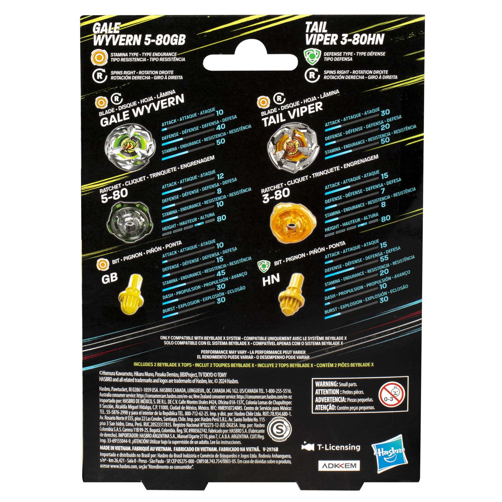 Beyblade X dual-pack battle-ready set shows two right-spin tops for head-to-head fun.