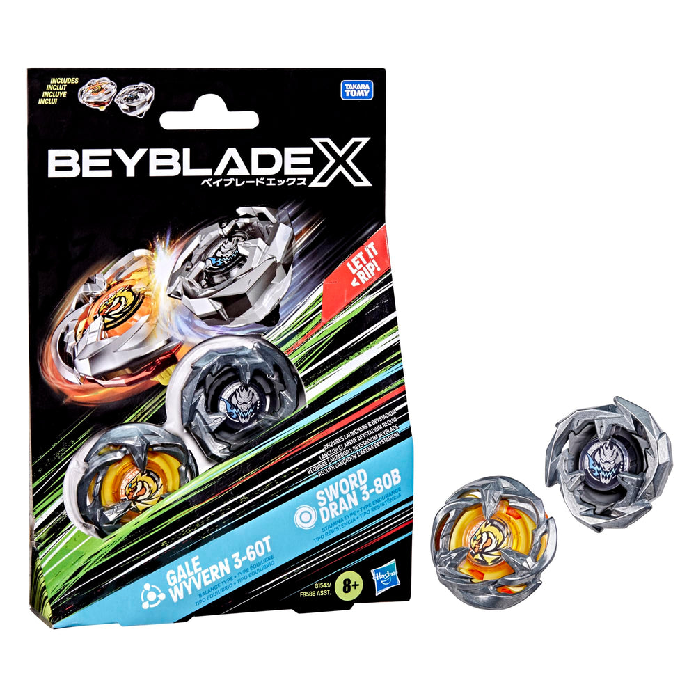 Beyblade X Gale Wyvern 3-60T top in fast-paced battle action