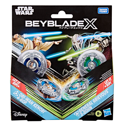 Beyblade X General Grievous 3-80HN top with right-spin defense for quick rebounds.