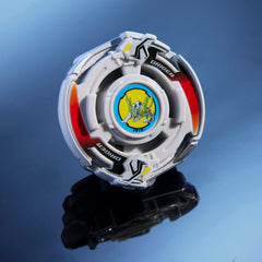 Beyblade X interchangeable blade for quick on-the-fly customization.