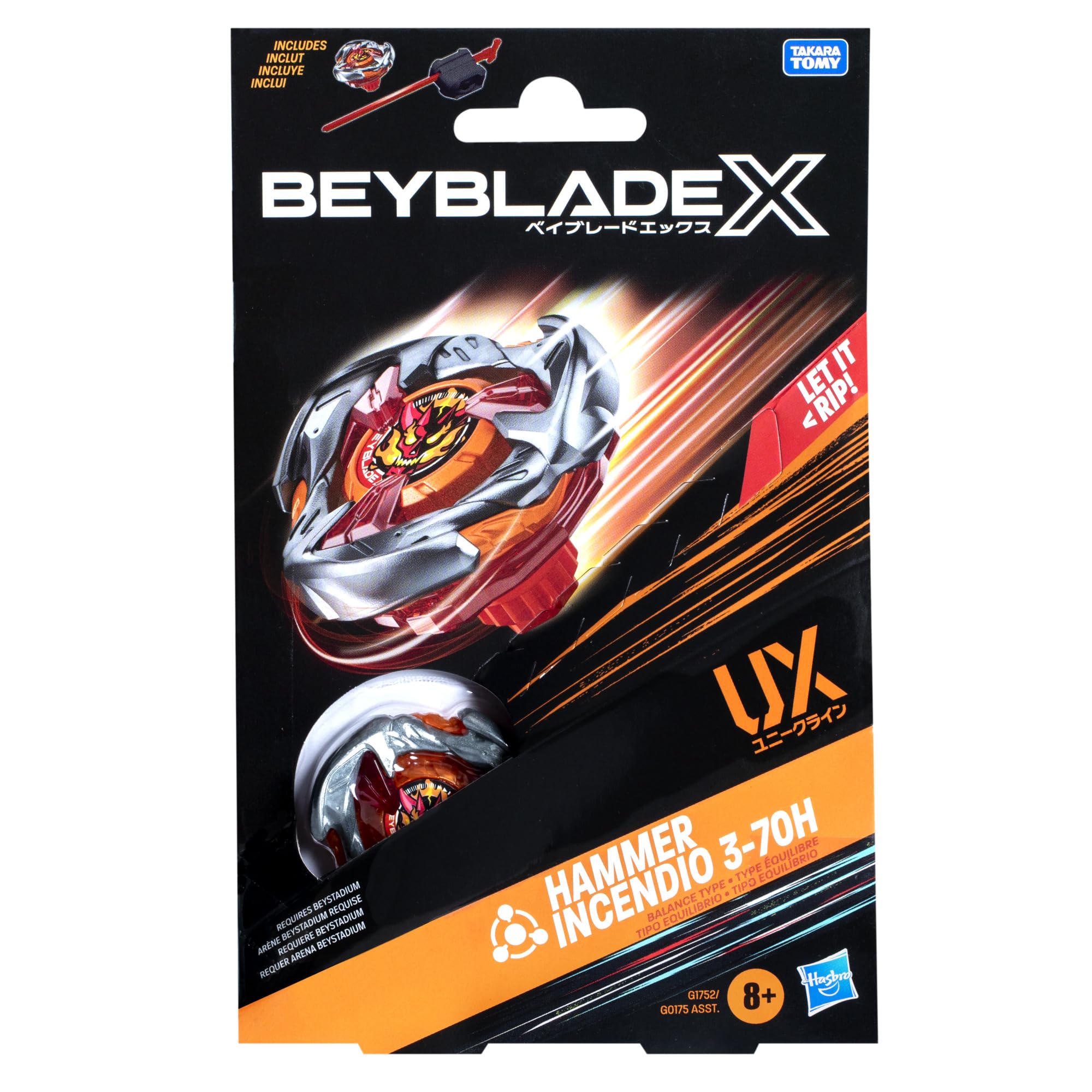Beyblade X interchangeable blades enable versatile battles.