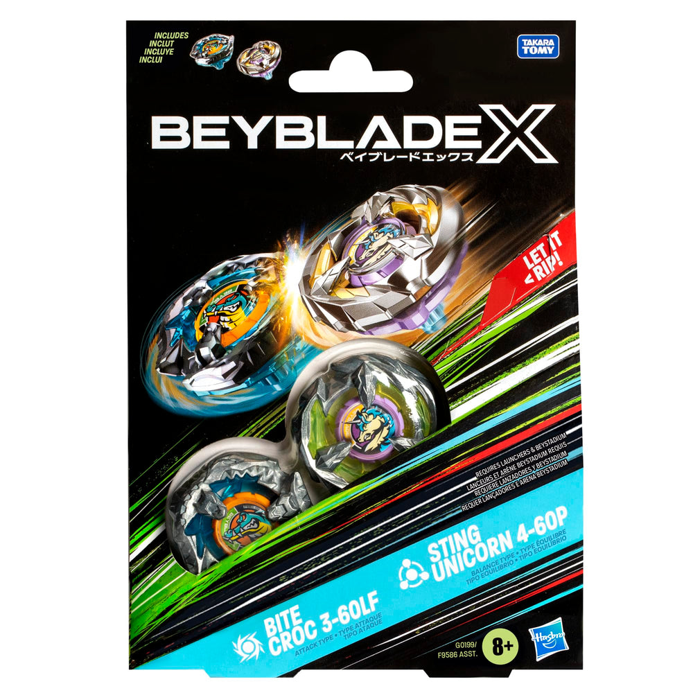 Interchangeable parts kit for Beyblade X tops enabling quick customization