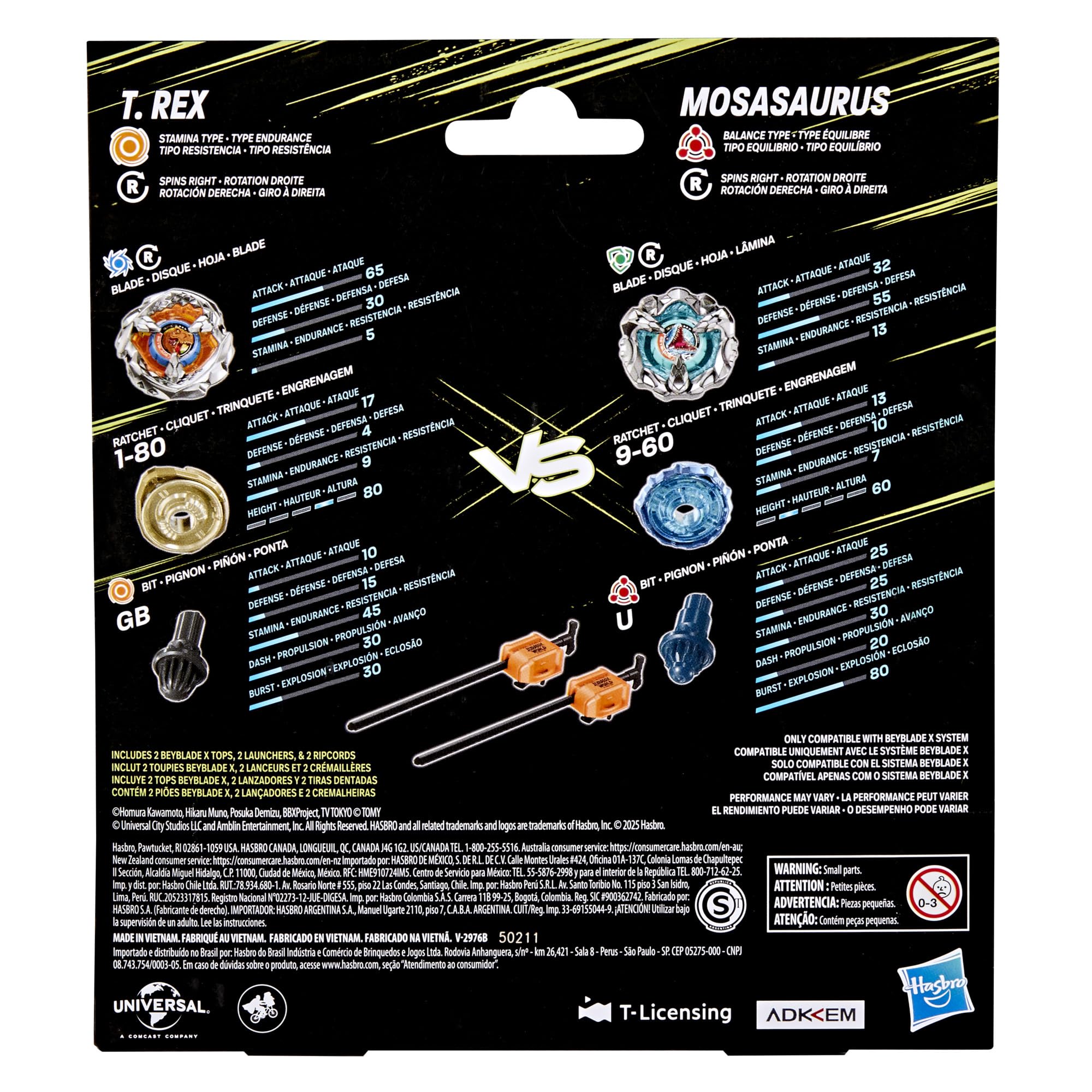 Beyblade X interchangeable parts enable custom spin-tops.
