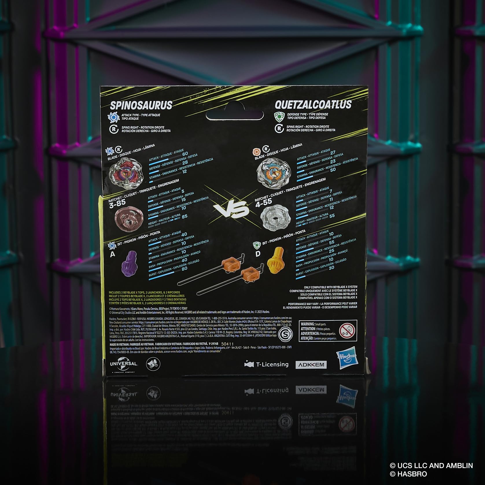 Beyblade X Jurassic World collab pack sparks imaginative play.